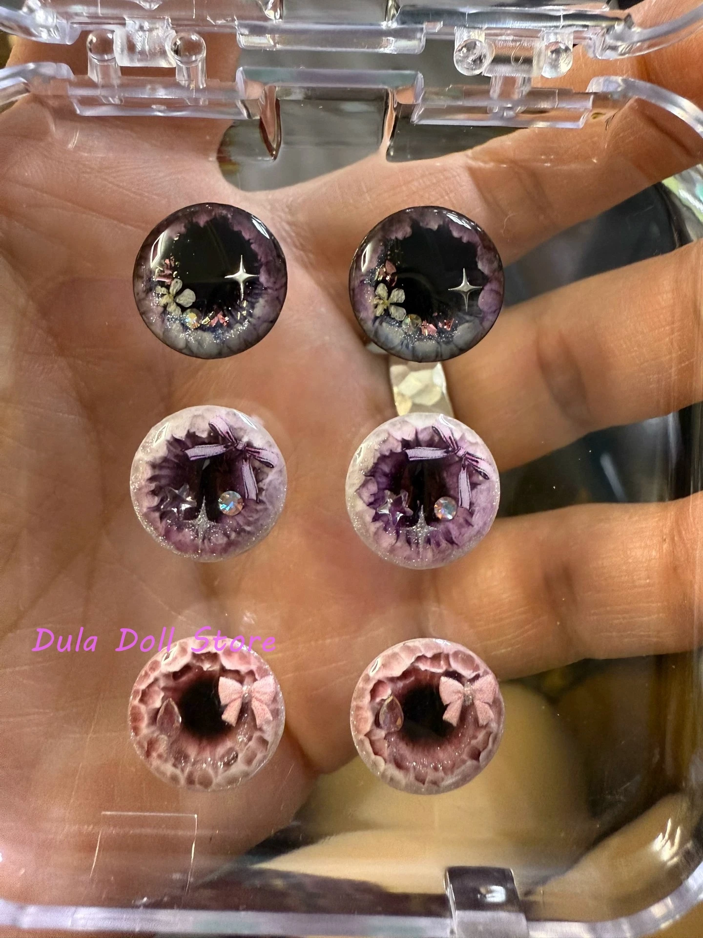 Dula Handmade สามมิติกาวมือแกะสลักเพชรสายตายาว Eye Chips Blythe Bjd ตุ๊กตา