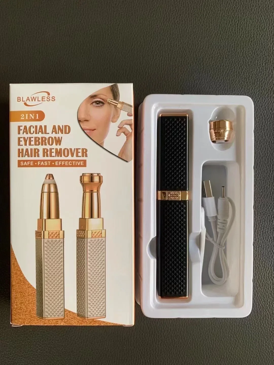 2-in-1 여성용 전기 눈썹 트리머 USB 충전 휴대용 제모기 비키니 무통 면도기 여성 바디 페이셜 눈썹 트리머