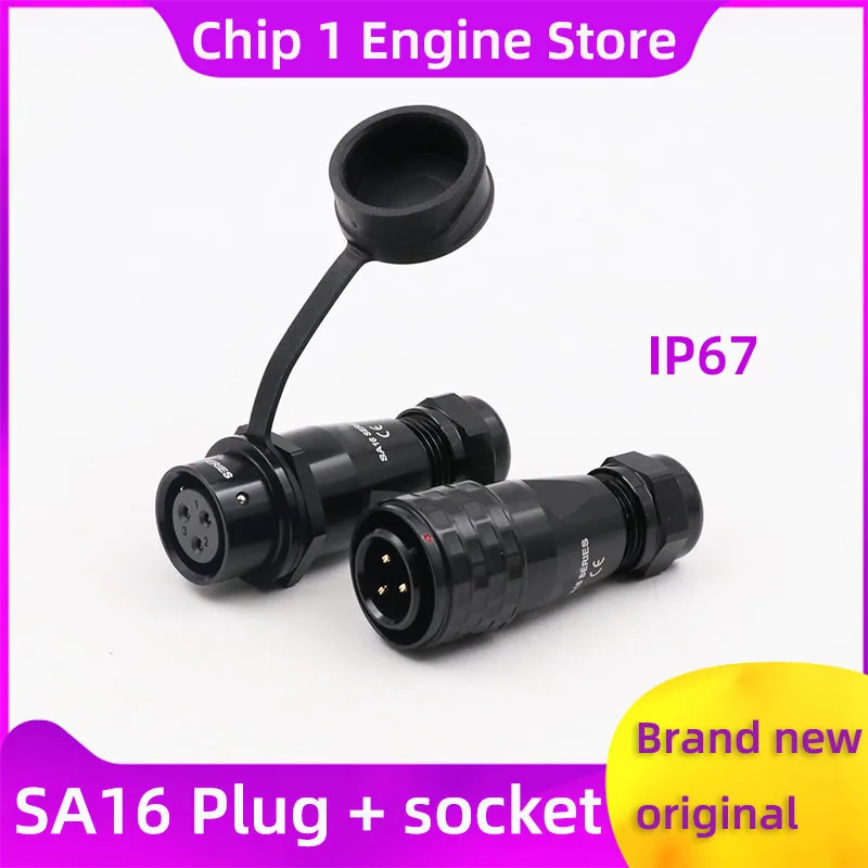 

For WEIPU Aviation Connector IP67 SA16 2/3/4/5/7/9/10pin Industrial Waterproof Power Connectors Male Plug&Female Socket