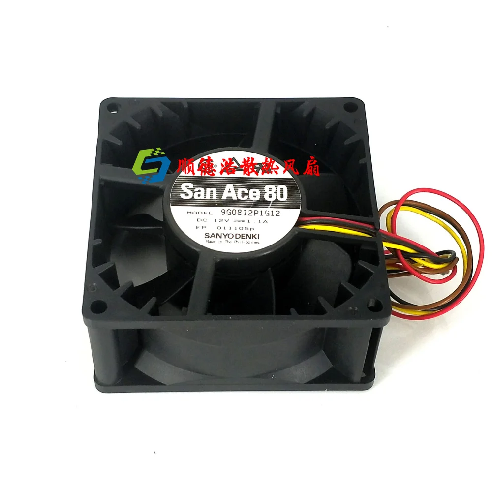 

Ltsf For SANYO DENKI 9G0812P1G12 DC 12V 1.1A 80x80x38mm 4-Wire Server Cooling Fan8cm