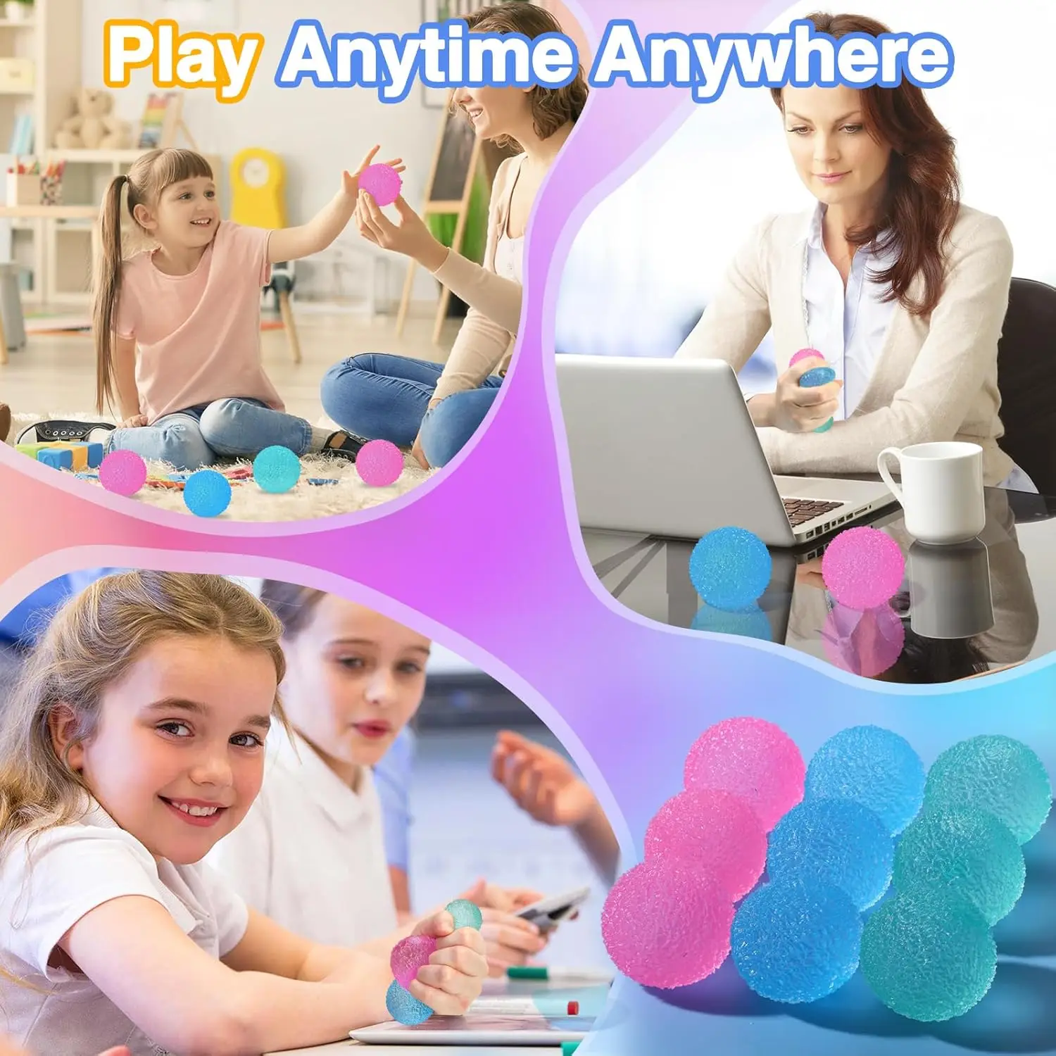 大きな柔らかい感覚ストレスボール、テクスチャードメモリーゲル、ソフトフィジェットトイ、不安軽減スクイーズボール、自閉症/ADHDパーティーの記念品ギフト