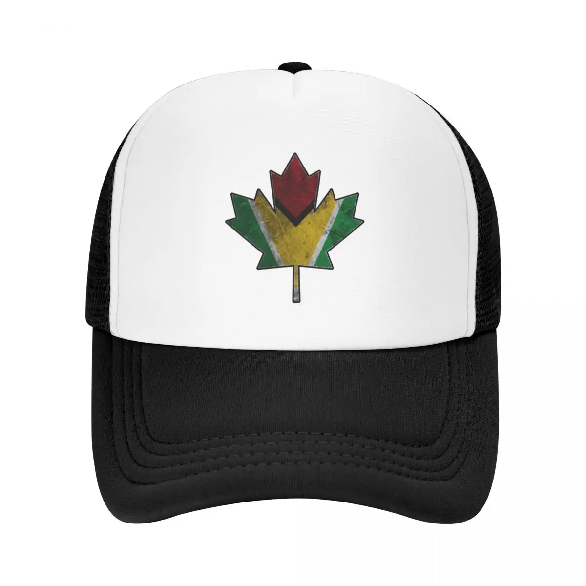 Guyanese Canadian - Maple Leaf Clipped Into Guyanese National Flag Baseball Cap custom Hat Golf Wear Women's Hats Men's