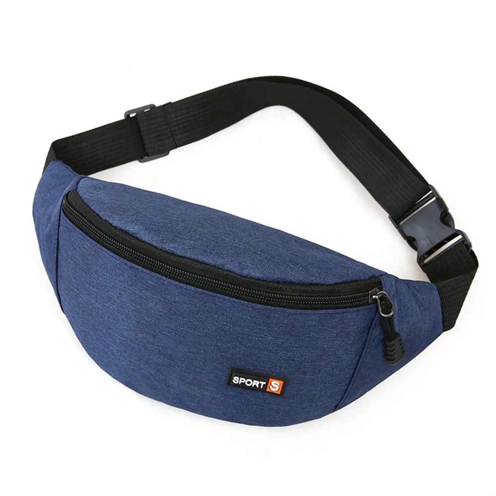 New Fashion Men Women Waist Bag Canvas Shoulder Crossbody Bags Casual Fanny Pack Phone Belt Bag Travel Chest Bag Banana Hip Bags