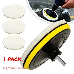 Car Polish Pad 3/4 /5/6/7 Inch Soft Imitated Wool Polishing Disc Car Body Waxing Polisher Auto Cleaning Care Beauty Waxing Tools