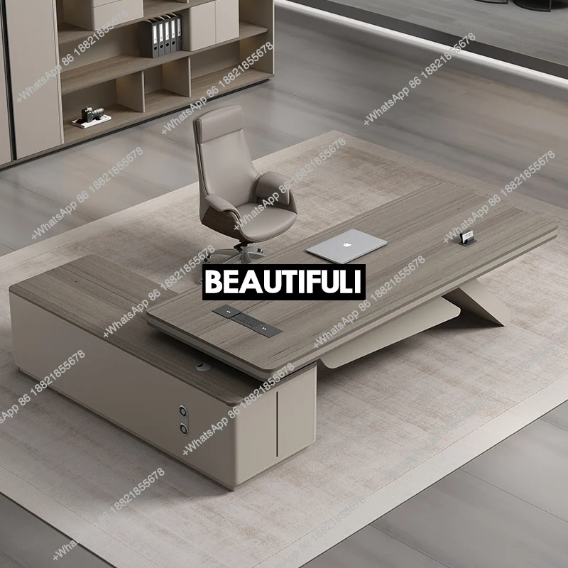 

Письменный стол Boss, простой современный президент, руководство, комбинация офисного стола и стула