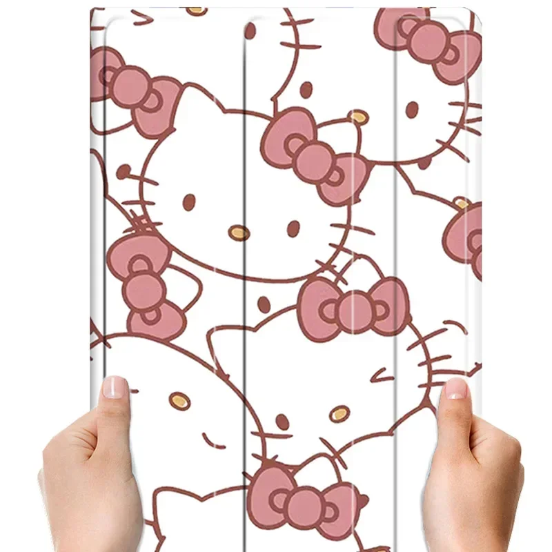 Hello Kitty TPU Case for Apple iPad 10 9 Inch 2022 PC Stand Cover For iPad Pro 11 10.5 Air 5 4 3 10.9 10.2 10th 9th Gen 2022