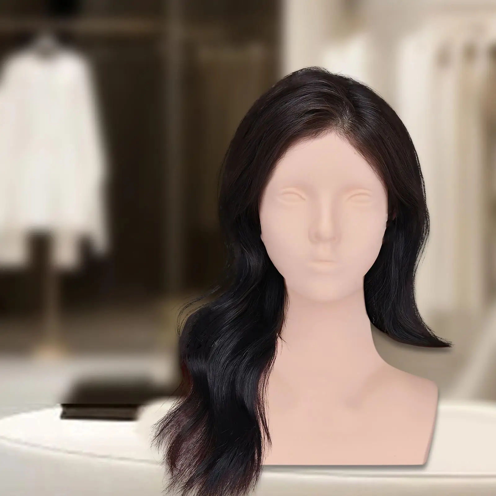 

Female Mannequin Head Display Model Stable Lifelike Multipurpose Holder Manikin Head Bust for Necklace Glasses Scarf