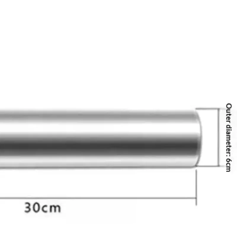 Straight Stainless Steel Smoke Flue Tube 6cm Heat Resistant Pipe for Outdoor Camping Picnic Wood Stove