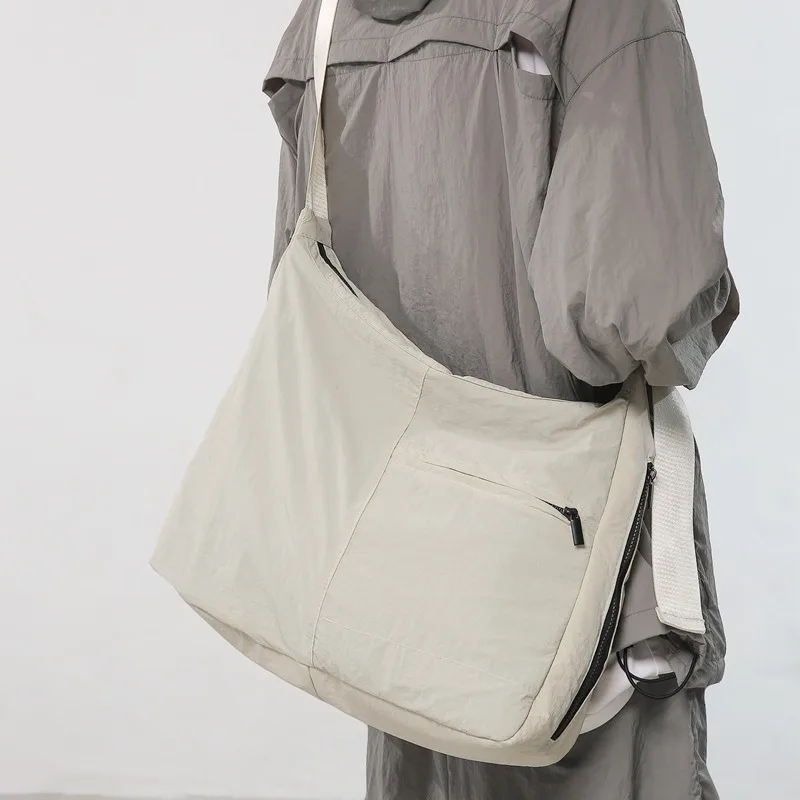 

2025 New Japanese Style Casual Crossbody Nylon Bag for Women, Simple Large Capacity Shoulder Bag, Niche Design Underarm Bag