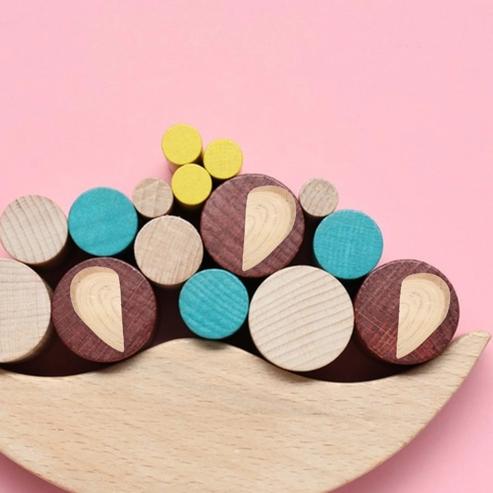 

70pcs Wood Slices For Crafts Natural Diy Handicraft Pieces Craft Material Wedding Centerpiece Party Decoration Photo Props