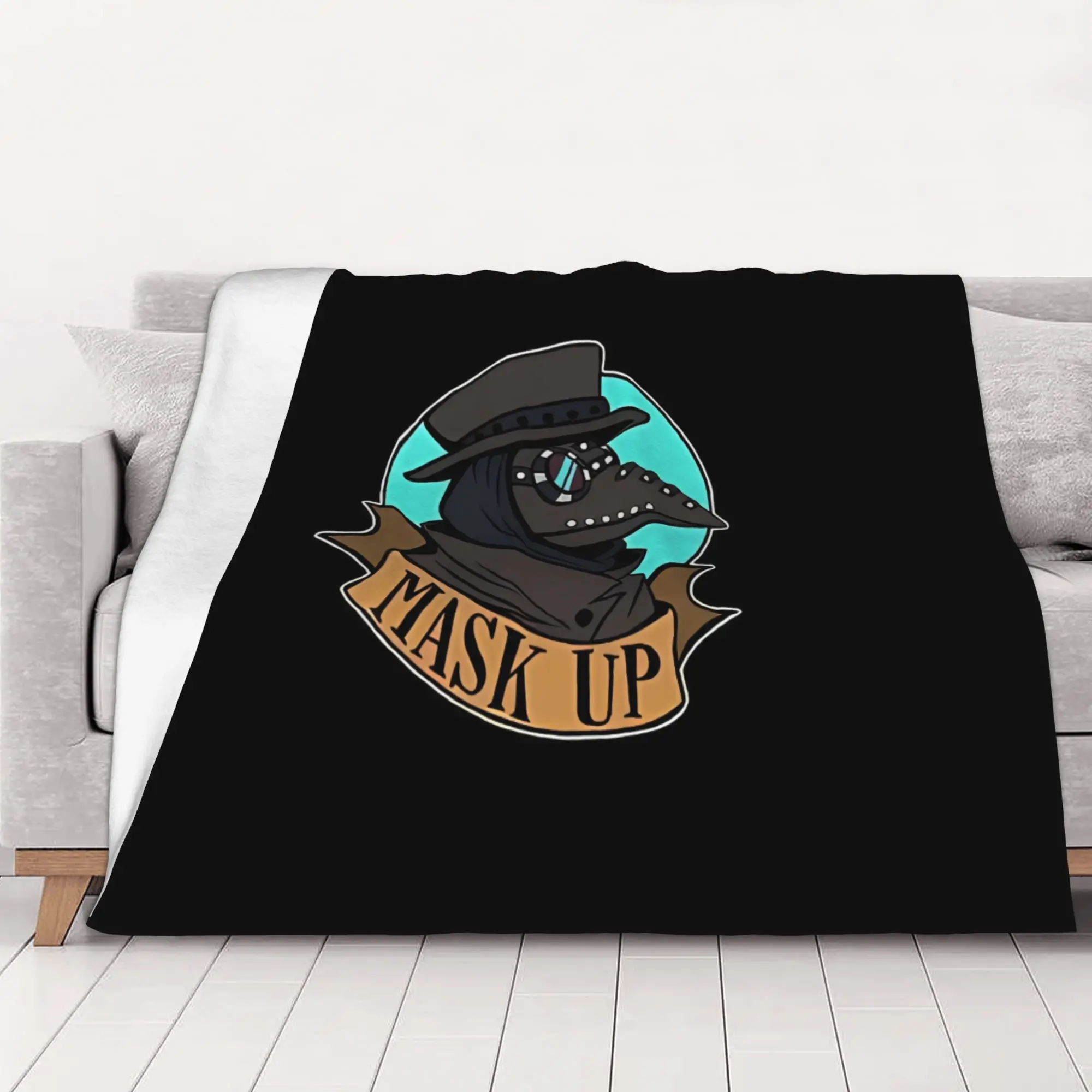 1PC home Cutecore Up! Plague Doctor Blanket Super Cosy Plush Home Living Room Sofa halloween