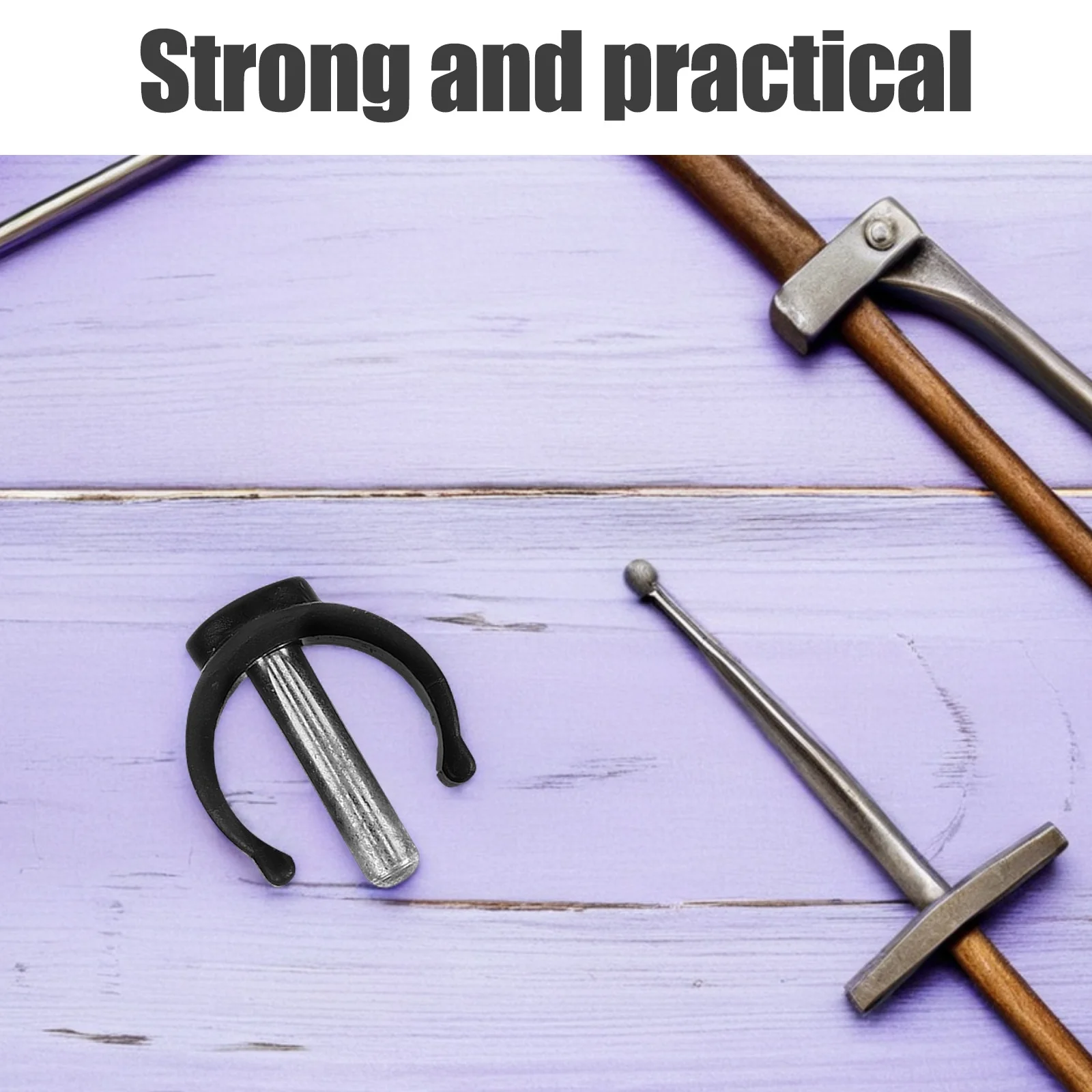 

4Pcs Walking Cane Accessories C-Shape Latch Clamps Durable ABS Steel Non Slip Locking Clips Replacement Crutch Holders Walker