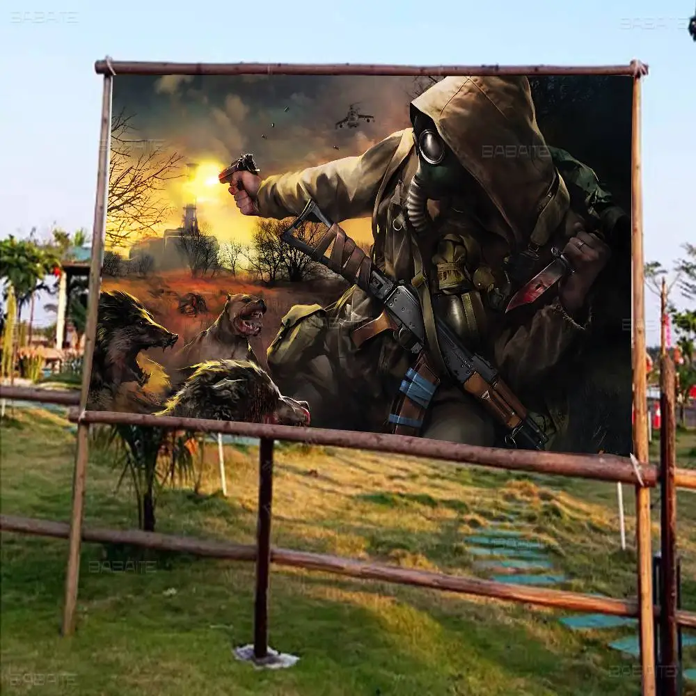 Classic Horror Game S-Stalker Banner INS Style Outdoor Party Decoration Atmosphere Flag