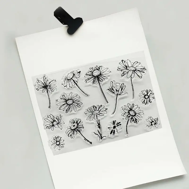 U6XC Flower Silikon Flear Clear Stamp