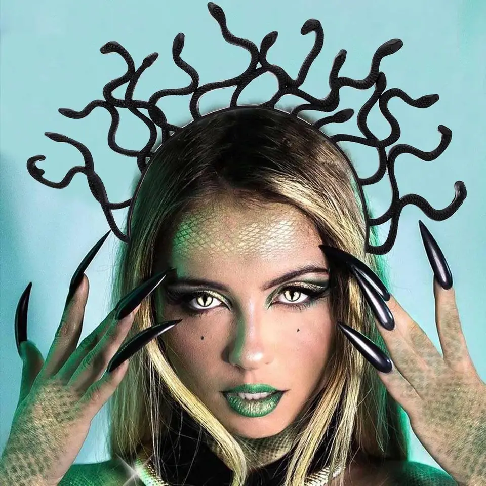 Women Medusa Headband Cosplay Snake Halloween Party Costume  display picture 3