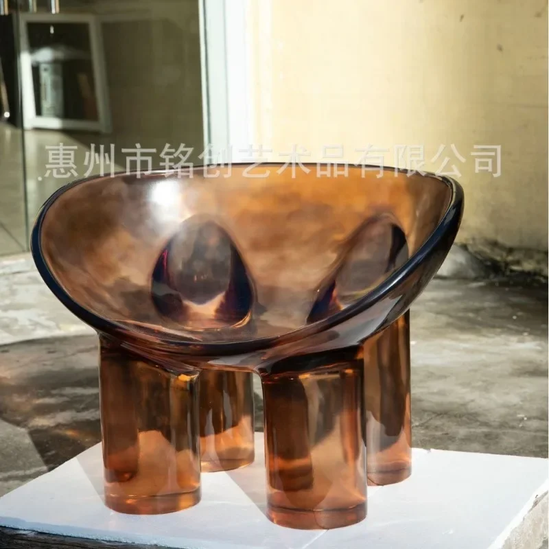 Modern light luxury transparent resin creative personality leg Nordic simple home use