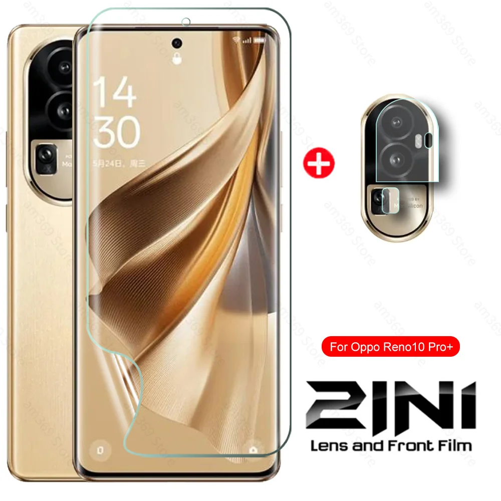 2in1 Hydrogel Film For Oppo Reno10 Pro+ 5G Camera Glass Screen Protector Orro Appo Reno 10 Pro Plus 10Pro Reno10Pro 10Pro+ 2023