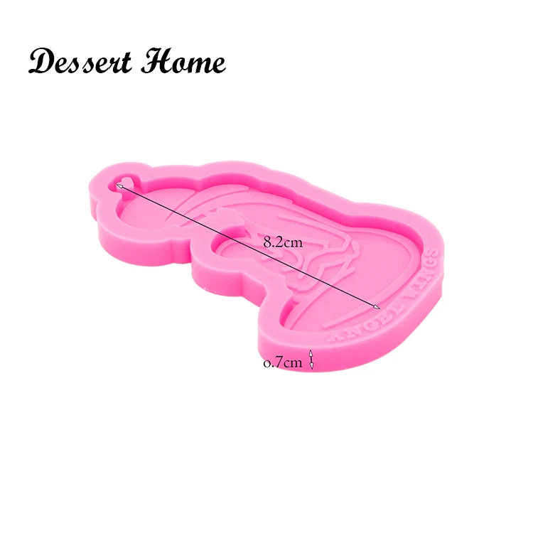 DY0387 Shiny Mom baby Mold Resin Craft, PREGNANT LADY Silicone Mould for Epoxy Resin, Keychain Molds, DIY Resin jewellery making