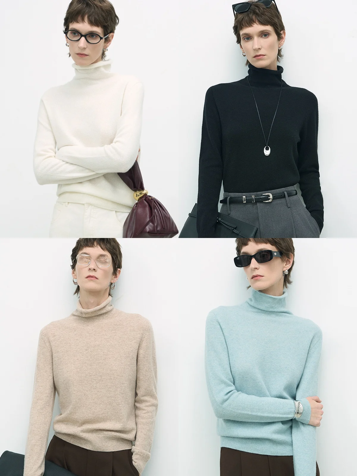 

Sea Beautiful Camere шерстяной вязки с высоким воротником Long Sve женский базовый теплый топ на осень-зиму