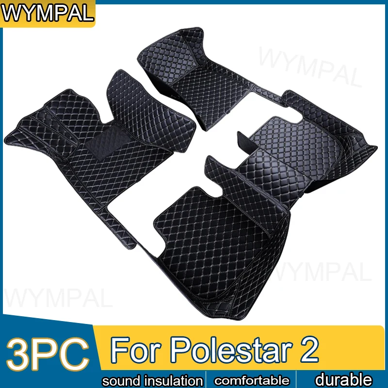 Custom Automotive Car Floor Mats For Polestar 2 2020 2021 2022 Auto Luxury Leather Men Women Car Mats Full Coverage