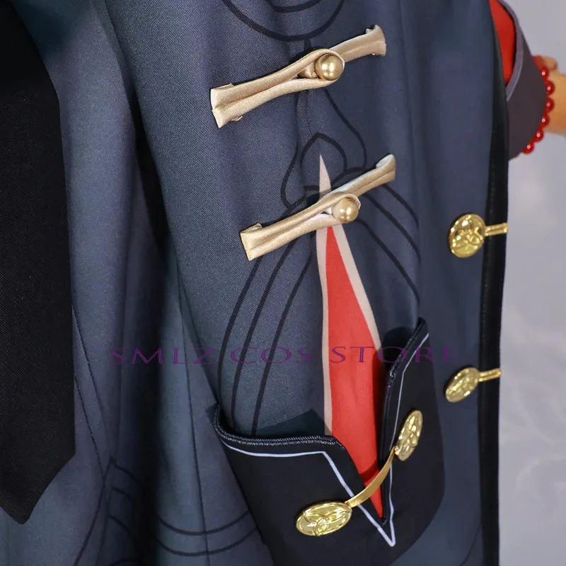 لعبة هونكاي ستار رايل كوسبلاي افينتورين كوسبلاي لينكيج افينتورين زي شعر مستعار أحمر موحد بدلة حفلة الهالوين للرجال