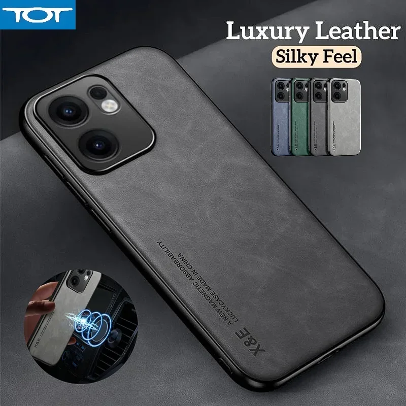 

Luxury Leather Funda For OPPO Reno 13F 5G Case Car Magnetic Back Cover for Reno13F Reno13 F 4G Soft Silicone Shockproof Coque