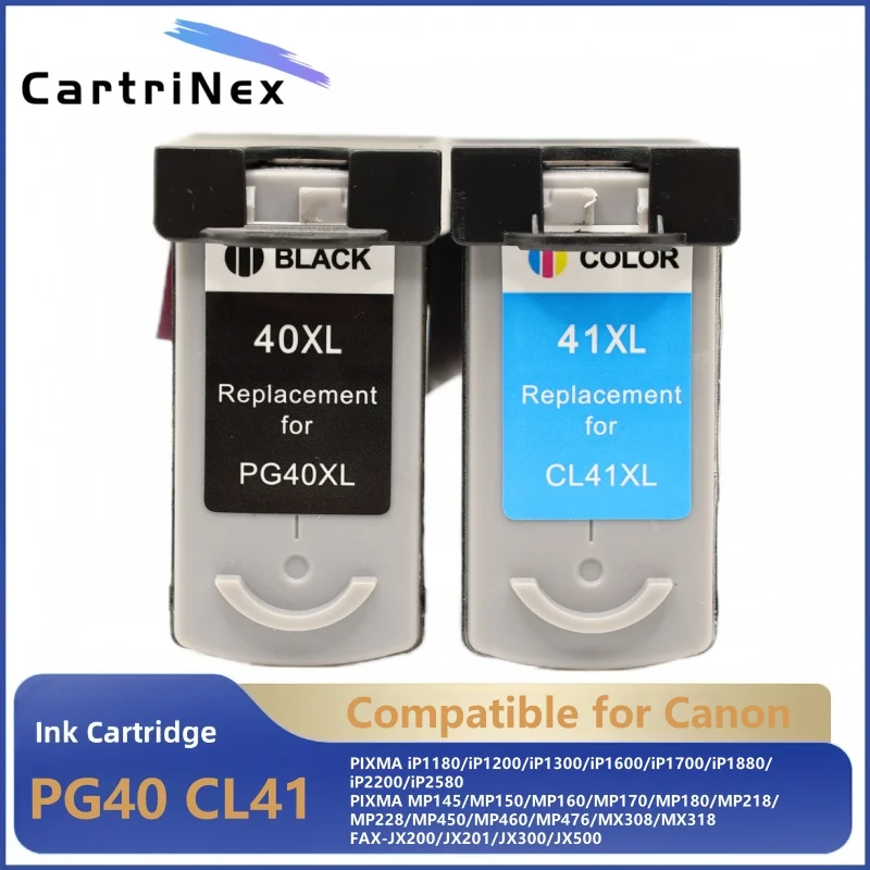 Compatible Ink Cartridge for Canon PG40 CL41 40XL 41XL PG-40 CL-41 IP1600 IP1200 IP1900 MP140 MP150 MX300 MX310 MP160 Printer