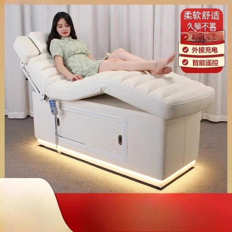

Multifunctional constant temperature heating electric beauty bed massage bed comfortable sponge adjustment embroidery bed