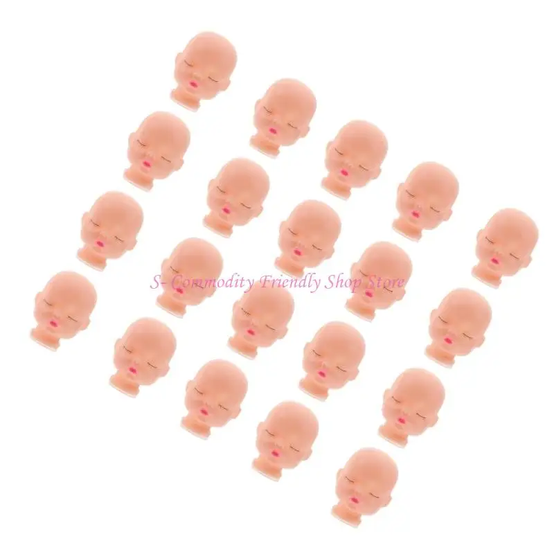 

85AE 20PCS Doll Head Replacement For Educational Use And Craft Activity Safe And Easy Handling Figure Doll Accessories