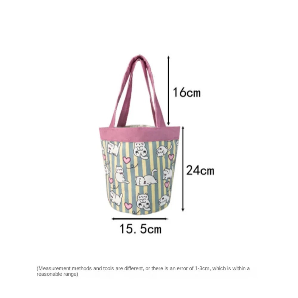 Funny Flocking Cute Cartoon Handbag Lovely Printing Gift Tote Bag Lunch Bag