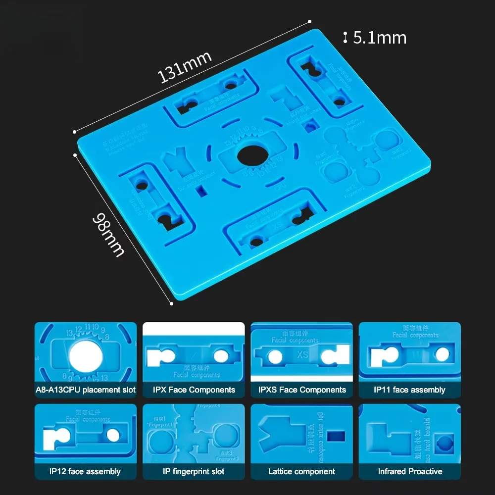 Magnetic Soldering Mat Antistatic High Temperature Resistant 932°F Work Pad for Phone Laptop Watch Electronic Repair Station
