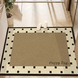 Door floor mat, dust removal silk ring, door mat, American retro door floor mat, household soil floor mat, no care carpet