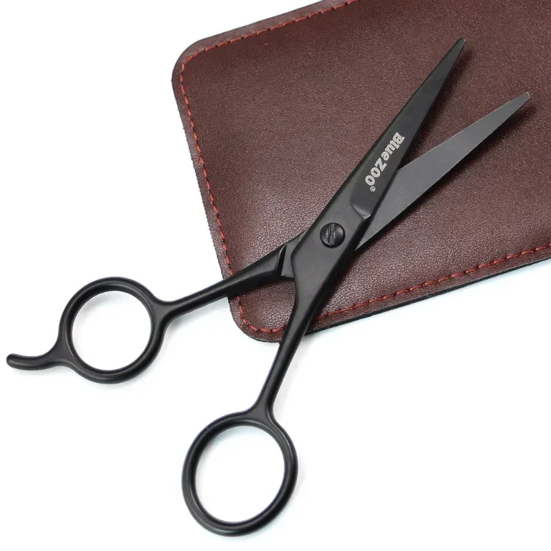 

Black 12.2cm Facial Hair Nose Hair Beard Eyebrows Stainless Steel Hairdressing Scissors Barber Scissors Barber Products