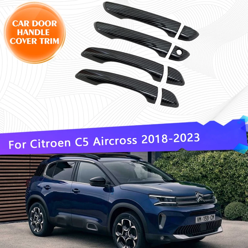 

For Citroen C5 Aircross 2018 2019 2020 2021 2022 2023 Car Door Handle Cover Trim Waterproof Protector Exterior Parts Accessories