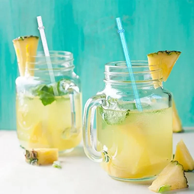 10 Stuks Herbruikbare Plastic Rietjes Glitter Rietjes Rietjes Duidelijk Sparkle Stro Met Reinigingsborstel 9 Inch Voor Tumbler Bar Party