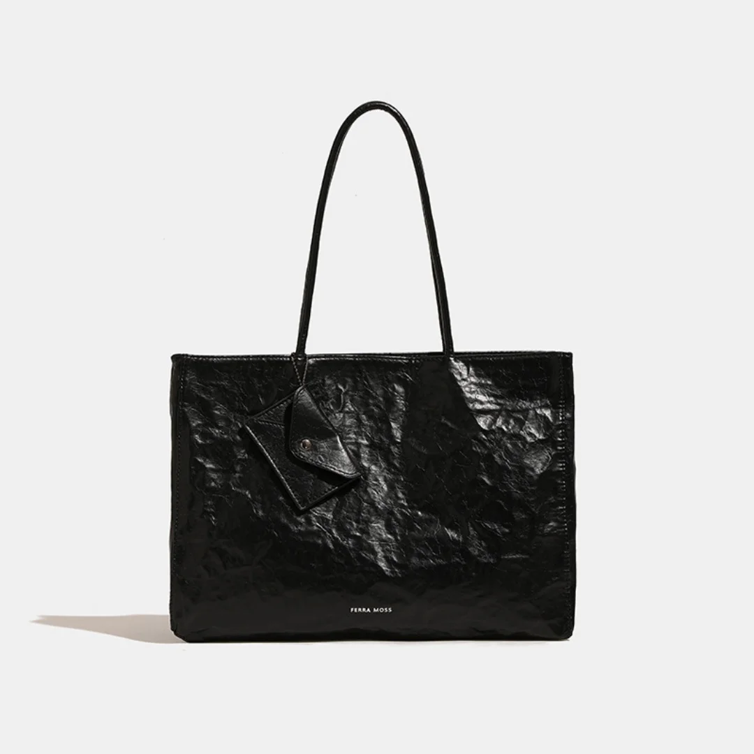England Style Tote Bags For Women Luxury Designer Handbags Purses 2026 New In PU Oil Wax Skin Wrinkles Letter Underarm Shoulder