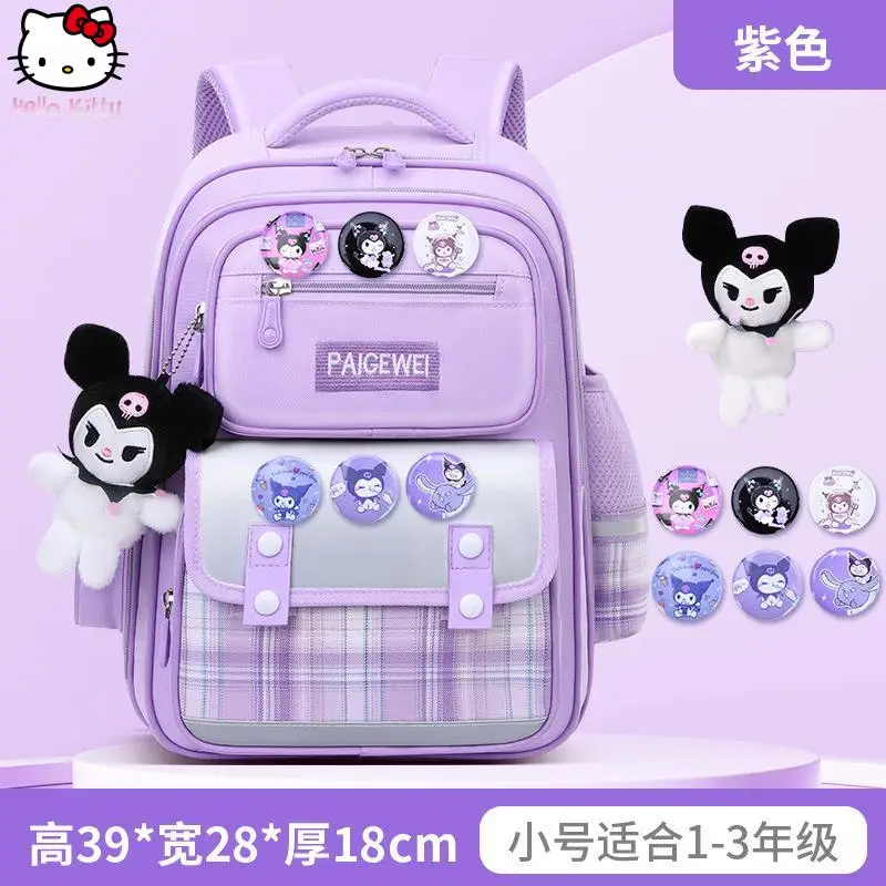 

Аниме мультфильм девушка Cinnamoroll Kuromi школьный рюкзак Kawaii новый Sanrio студенческий легкий рюкзак для защиты позвоночника для снижения нагрузки