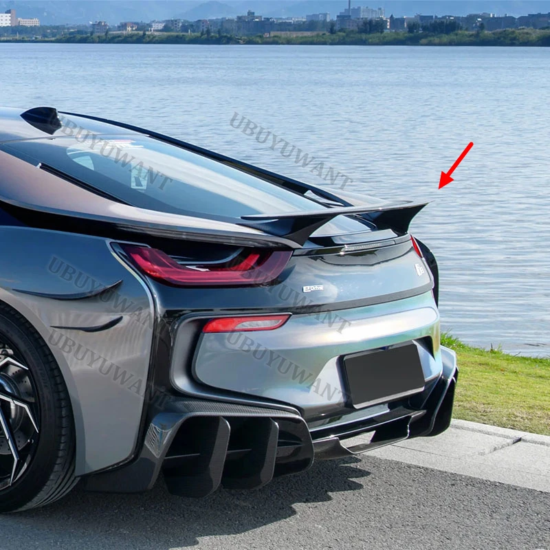 Für BMW i8 2014-2019 Coupé Heckklappenlippe Carbonfaser Flügelspoiler Auto-Styling Original ab Werk