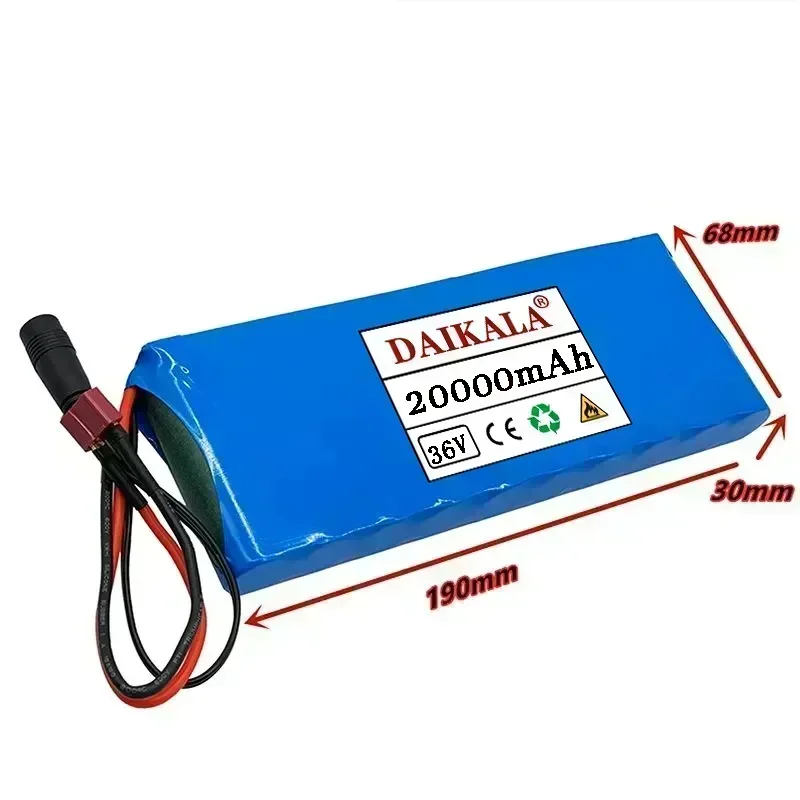 100% Original New 36V 20000mAh 10S1P 18650 Lithium Ion Rechargeable Battery Pack Bicycle Scooter Belt 20A BMS 36V 30Ah