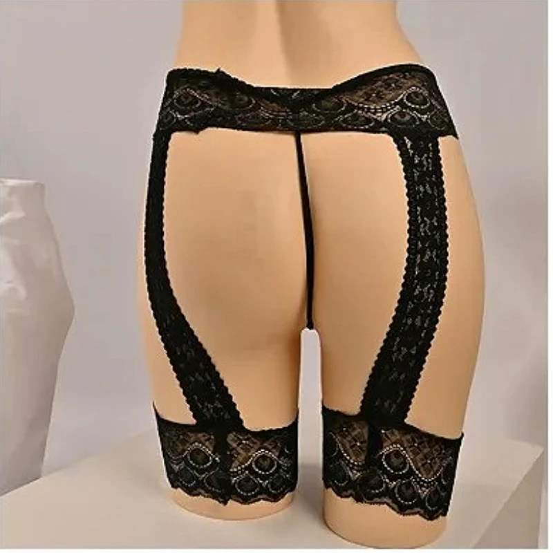 Spitze Sexy Dessous Herren Strumpfbänder Bugle Pouch Tanga Sissy Erotische T-Höschen Perspektive Männer Atmungsaktive Homosexuell Kleidungopisсы Муж soi