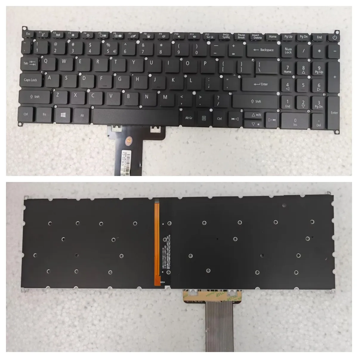 US Backlit Keyboard for Acer Spin 5 SP515-51N GN Nitro NP515-51 N17W1 Black(POWER key)