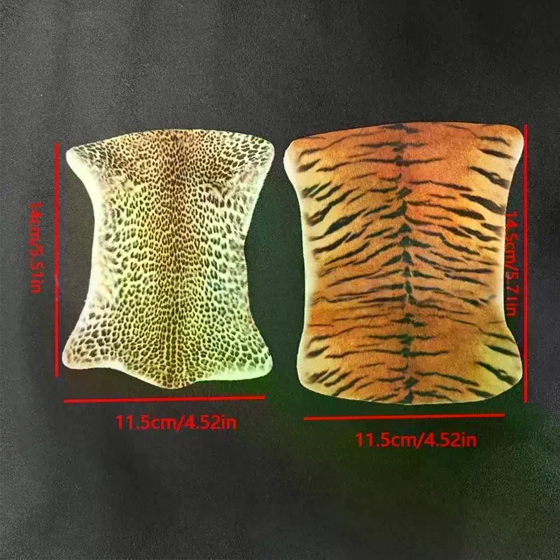 1Pcs 1:12 Dollhouse Miniature Tiger Pattern Leopard Pattern Plush Carpet Model Bedroom Living Room Decor Doll House Accessories
