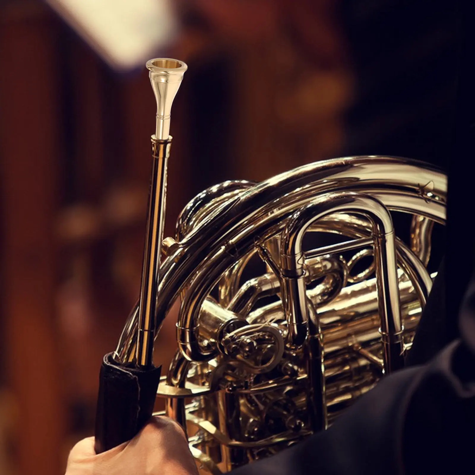 

2 шт. Мундштуки для французского рожка, латунные, двухцветные, универсальные, высококачественные сменные детали для рожка для начинающих и профессионалов