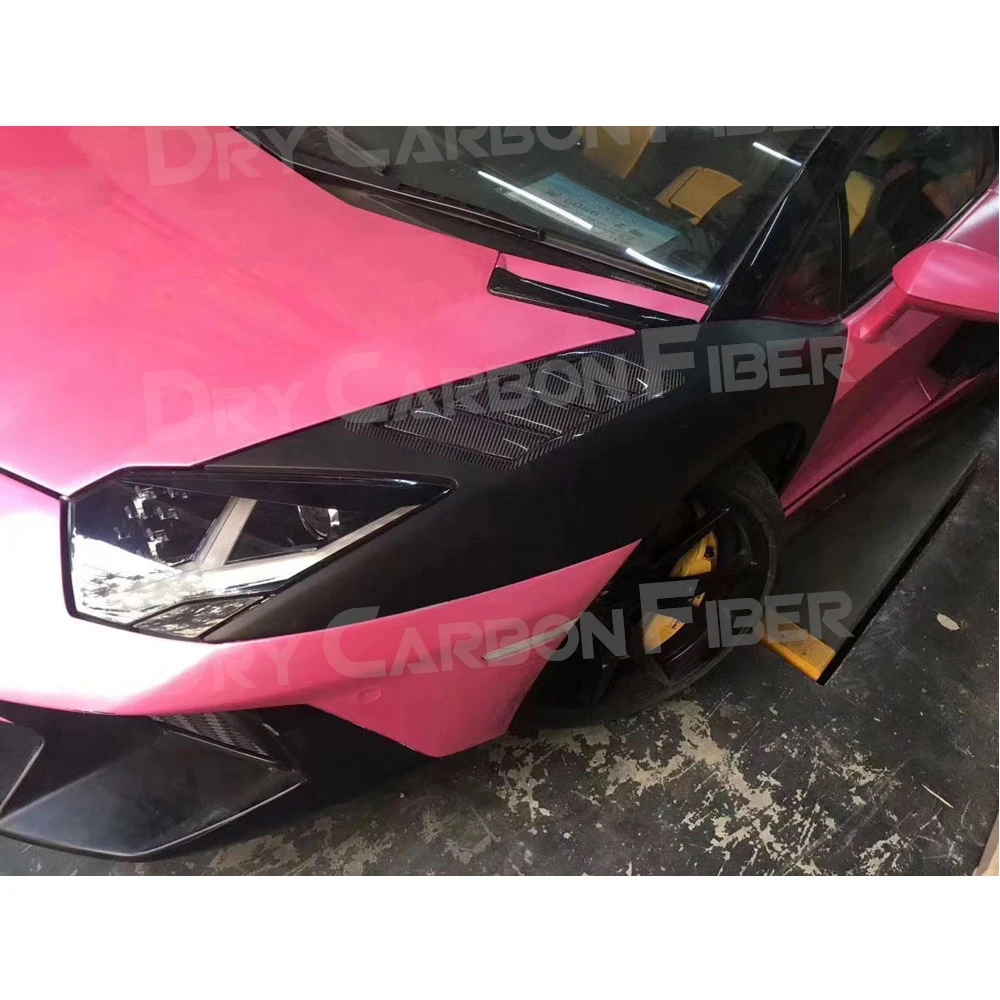 

Carbon fiber Front Side Fender Air Vent Trim Frame Covers case For Lamborghini LP700 LP720 LP750 body kits