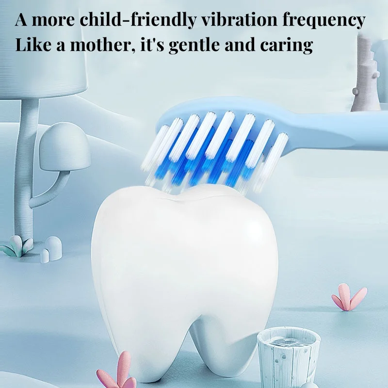 Sonic Electric Toothbrush Children\'s Model Kids Small Brush Head USB Charging Flush Scaler Soft Bristles Intelligent Scaling