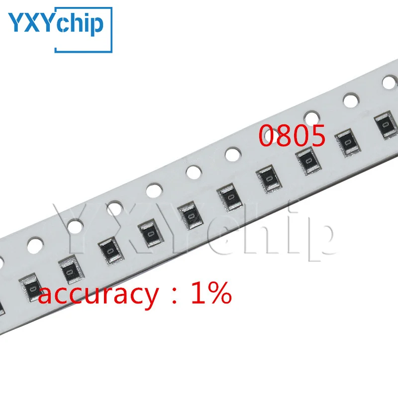 

100 шт. 0805 точность резистора SMD 1% 1R10R100R1K100K1M2.2K33K47K680K1.5M 0.01R 0.02R 0.047R 0.1R 0.22R 0.47R 0.82R
