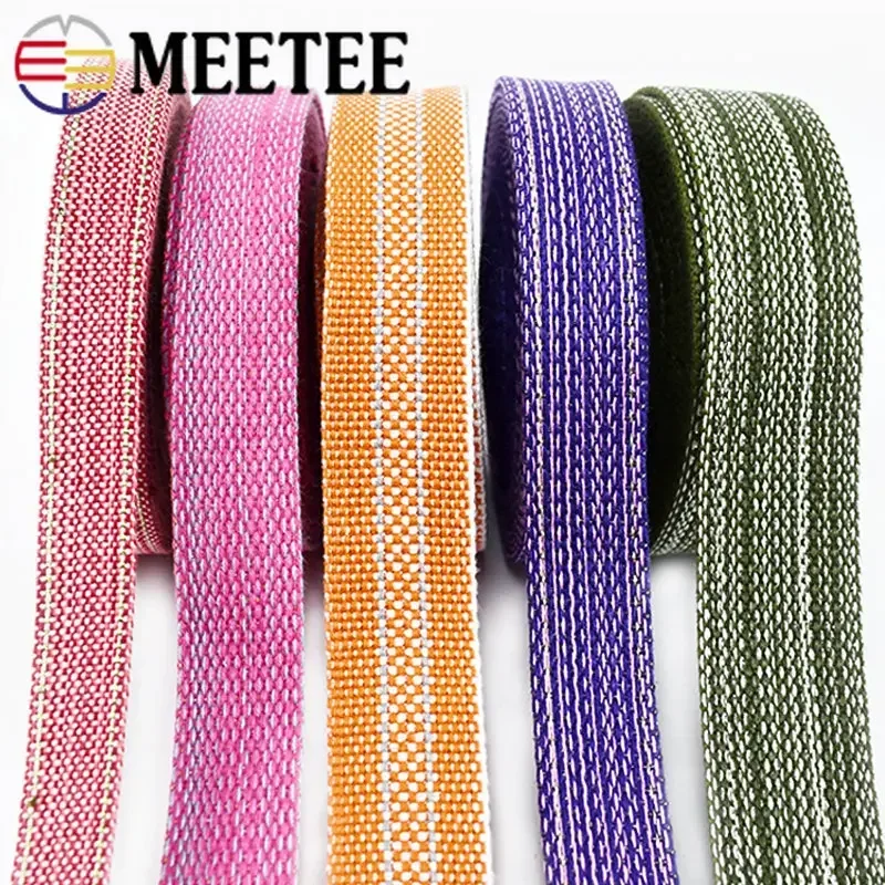 5/10Meters 20-34mm Polyester Jacquard Webbing Cotton Tape Shoulder Bag Strap Shoes Ribbon Backpack Clothing Sewing Accessories