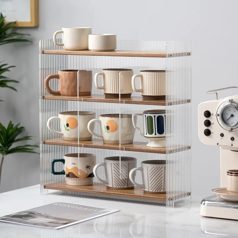 

Cup holder, cup storage rack, dining table surface, water cup, tea cup, coffee cup, finishing shelf, box, tea set, lattice rack.