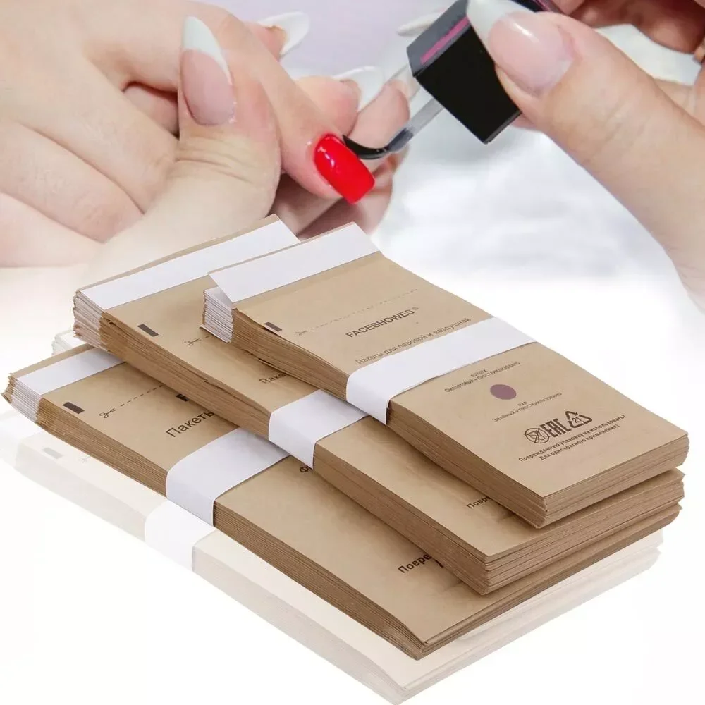 50 sztuk samouszczelniający worek do dezynfekcji paznokci jednorazowy woreczek do Manicure autoklaw papier pakowy torby do czyszczenia na narzędzia dentystyczne