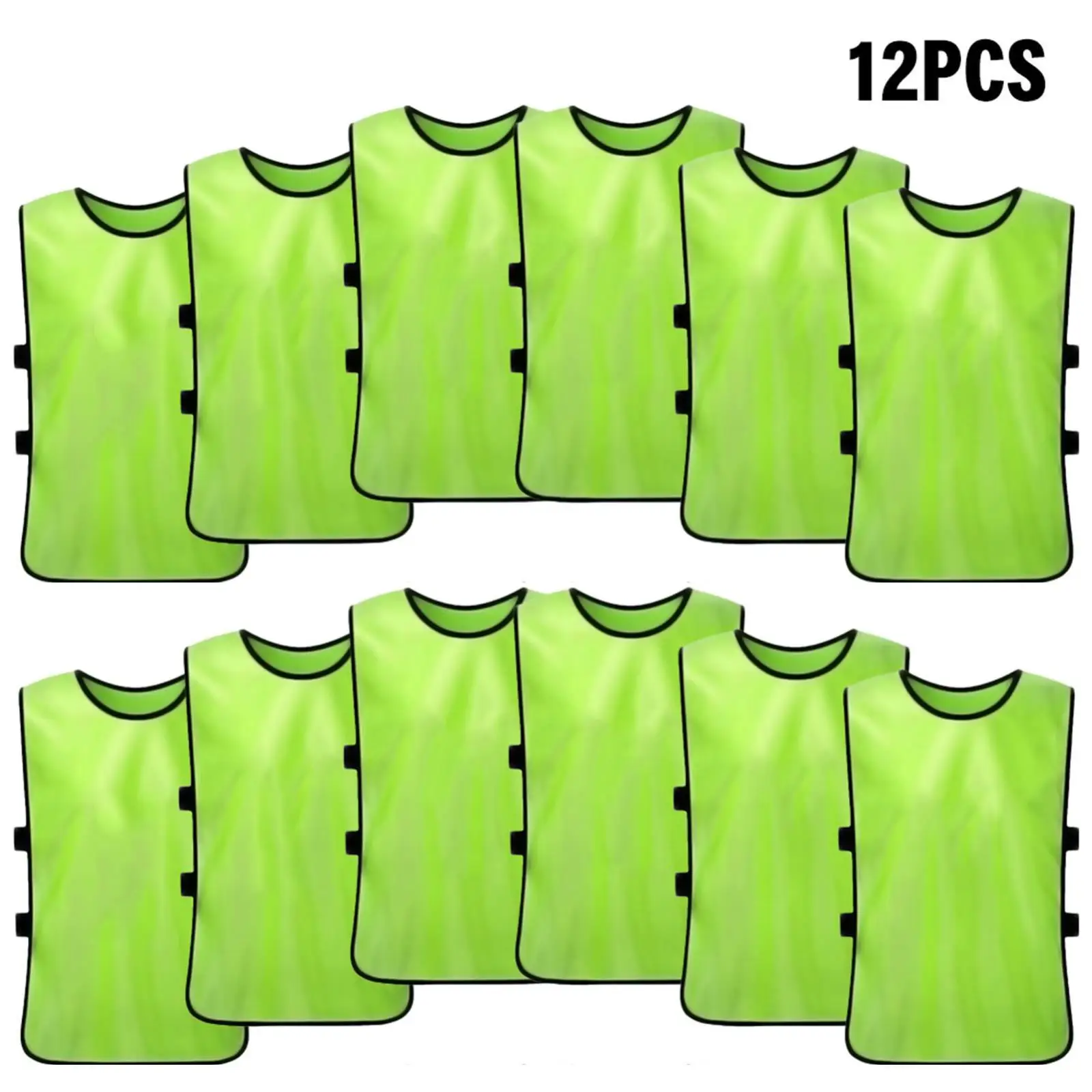 12PCS Football Training Vests （M-XL） Mesh Scrimmage Pinnies for Soccer Basketball Volleyball Rugby Team Sports Practice Jerseys